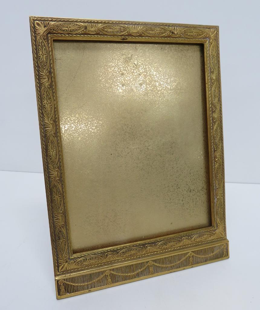 Lovely ornate Tiffany Studios metal picture frame, 9" x 12"
