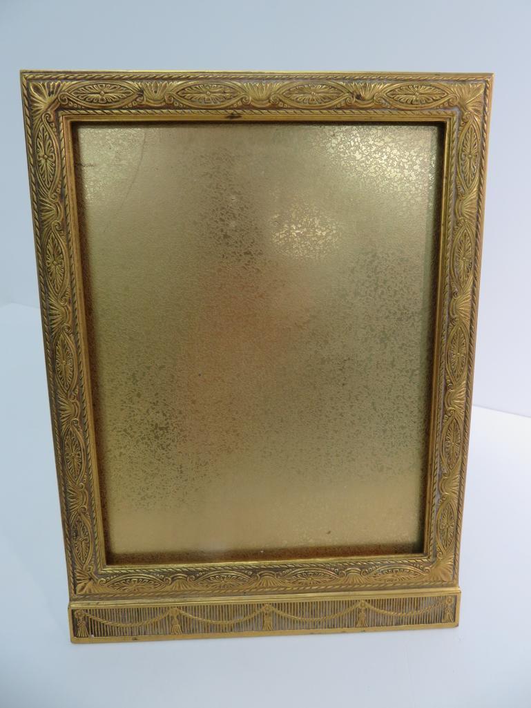 Lovely ornate Tiffany Studios metal picture frame, 9" x 12"