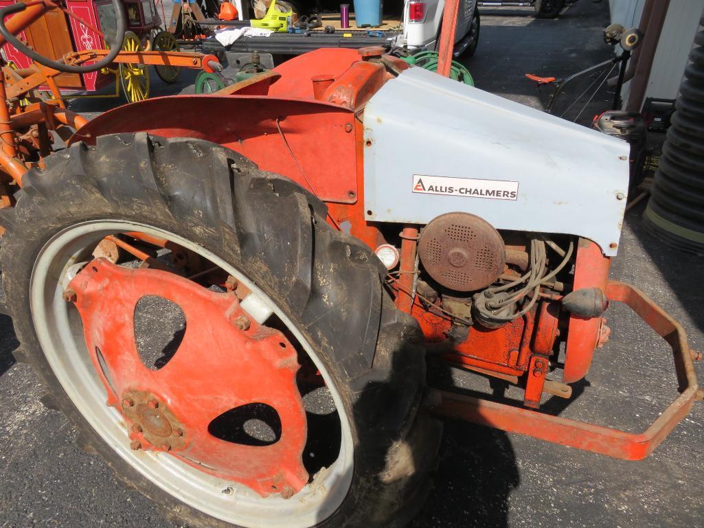 Allis Chalmers Model G tractor with instruction manuals, 3615-6
