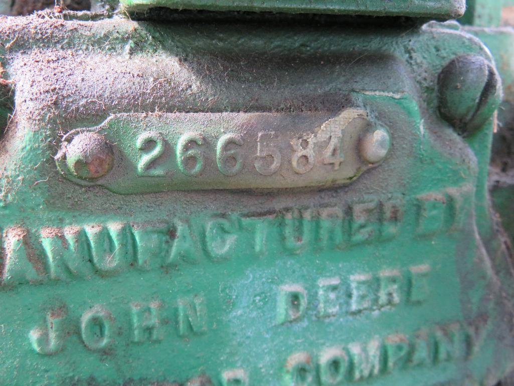 John Deere Hit and Miss Engine on manufactured cart, Type E, 1 1/2 HP