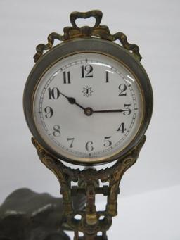 Junghans Elephant swing arm clock, 11 1/2" tall and 9" long