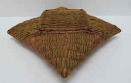 9" lift top Native American basket