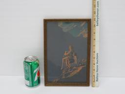 Framed Maxfield Parrish Print, Contentment, 7 1/2" x 11"