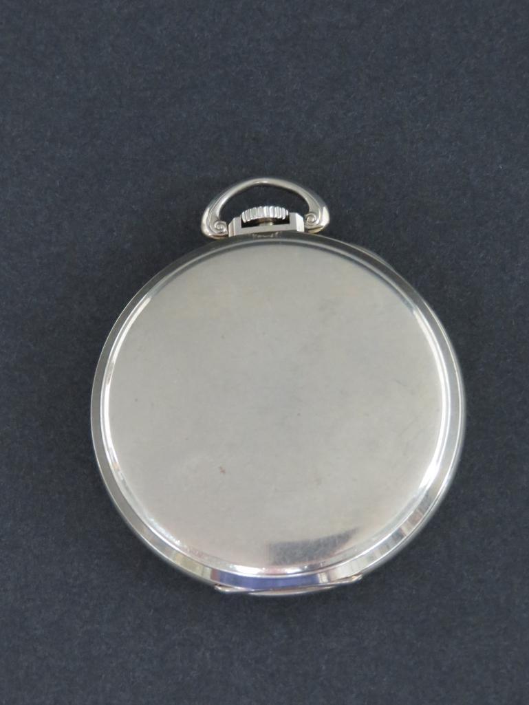 Hamilton pocket watch and Hamilton watch box, model 912, 17 jewel