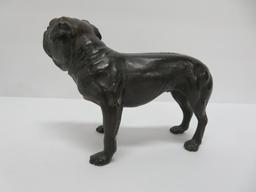 Bronze bull dog paperweight, 6"