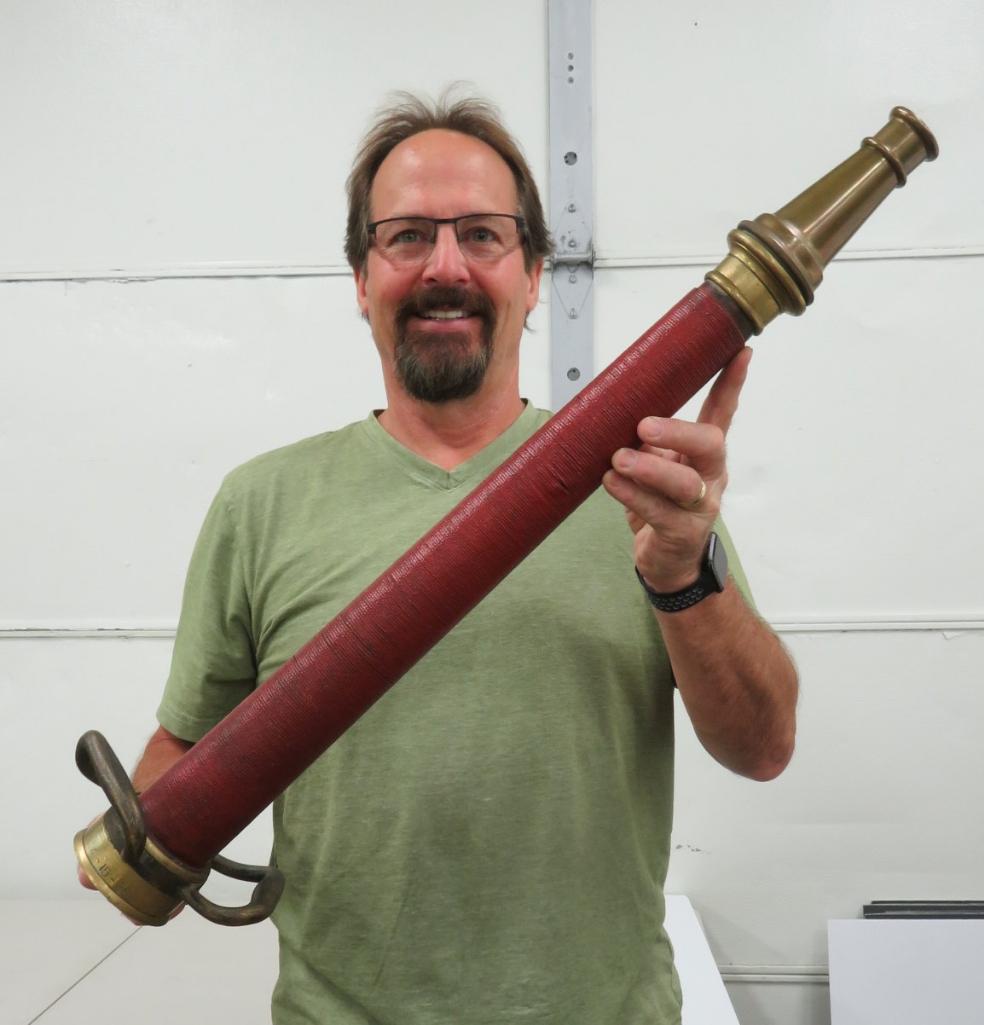 1938 Brass Fire Hose nozzle, 30"