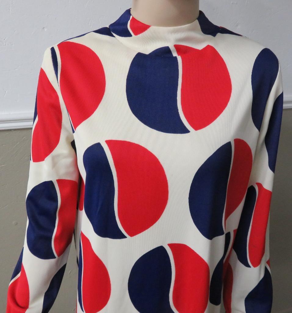 Vintage 1960's Pepsi Logo Mini dress with earrings and head scarf, Edie Gladstone