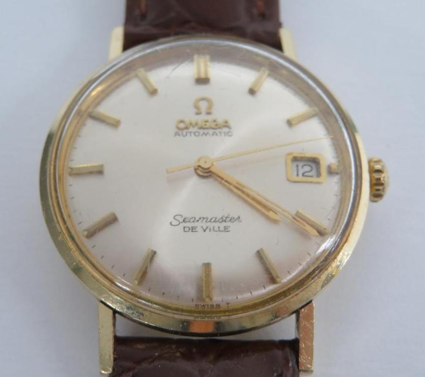 Men's 14kt gold filled wrist watch, Omega Seamaster Automatic