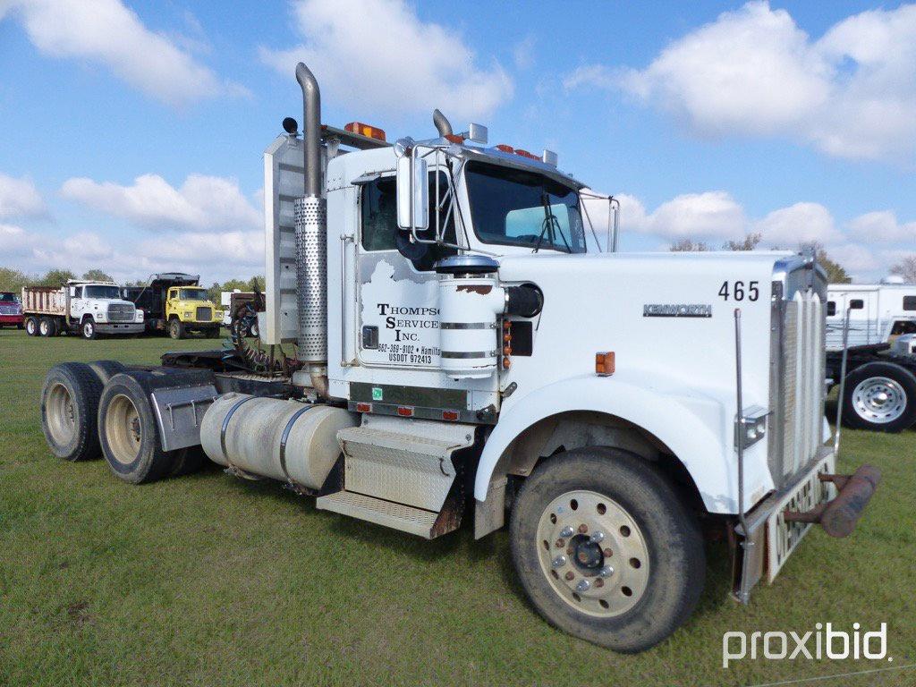 1997 Kenworth W900 Truck Tractor, s/n 1XKWDR9X9VJ741465: T/A, Day Cab, 13-s