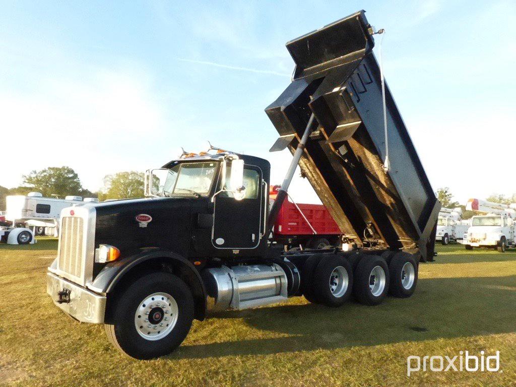 2015 Peterbilt 365 Tri-axle Dump Truck, s/n 1NPSX7TX7FD273968: ISX-450 Cumm