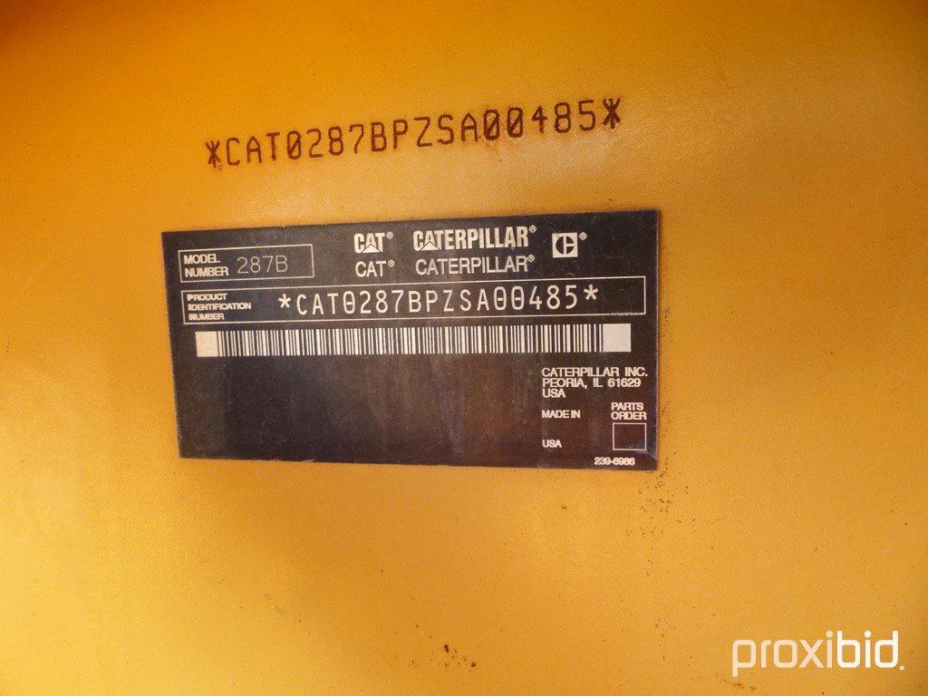 2004 Cat 287B Skid Steer, s/n ZSA00485: Encl. Cab, GP Bkt.