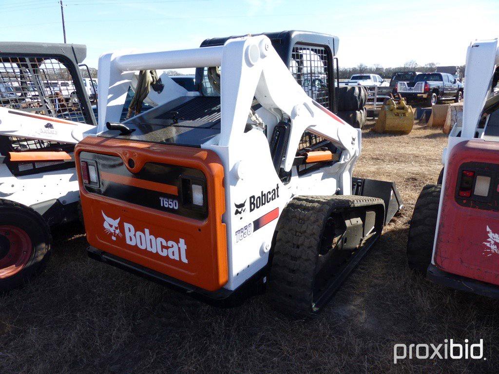 2012 Bobcat T650 Skid Steer, s/n A3P013683: Hi Flow, Canopy, QC GP Bkt., Au