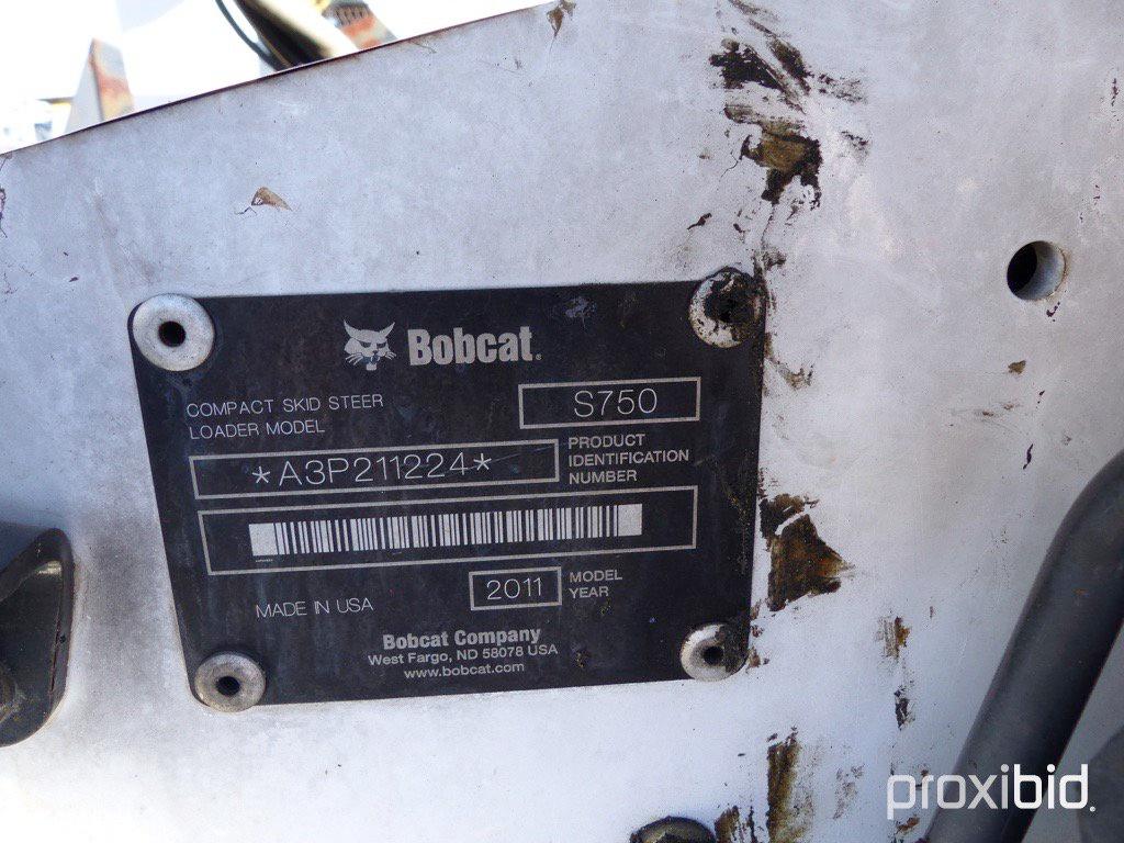 Bobcat S750 Skid Steer, s/n A3P211224: 2-sp., GP Bkt., 2279 hrs