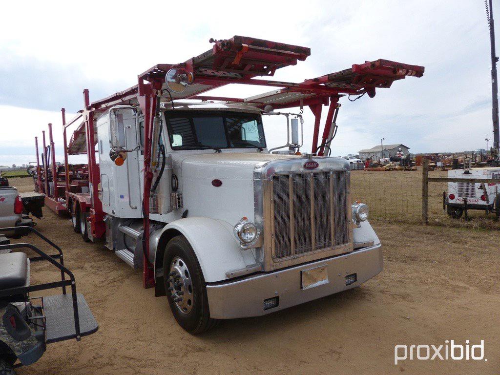 2007 Peterbilt 379 Car Carrier, s/n 1NP5LB9X87D679889: Cat C15 550hp Eng.,