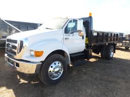 2007 Ford F750 Single-axle Dump Truck, s/n 3FRXF75S87V514117: Cat C7 Eng.,