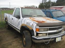 1995 Chevy 2500 4WD Pickup, s/n 1GCGK24K7SE156512