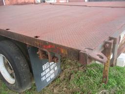 1988 Ford F800 Flatbed Dump Truck, s/n 1FXK84A9JVA16692: Int'l Diesel Eng.,