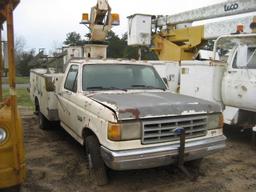 1989 Ford F350 Bucket Truck, s/n 2FDKE37HXKCA50786: Gas Eng., Auto Trans.