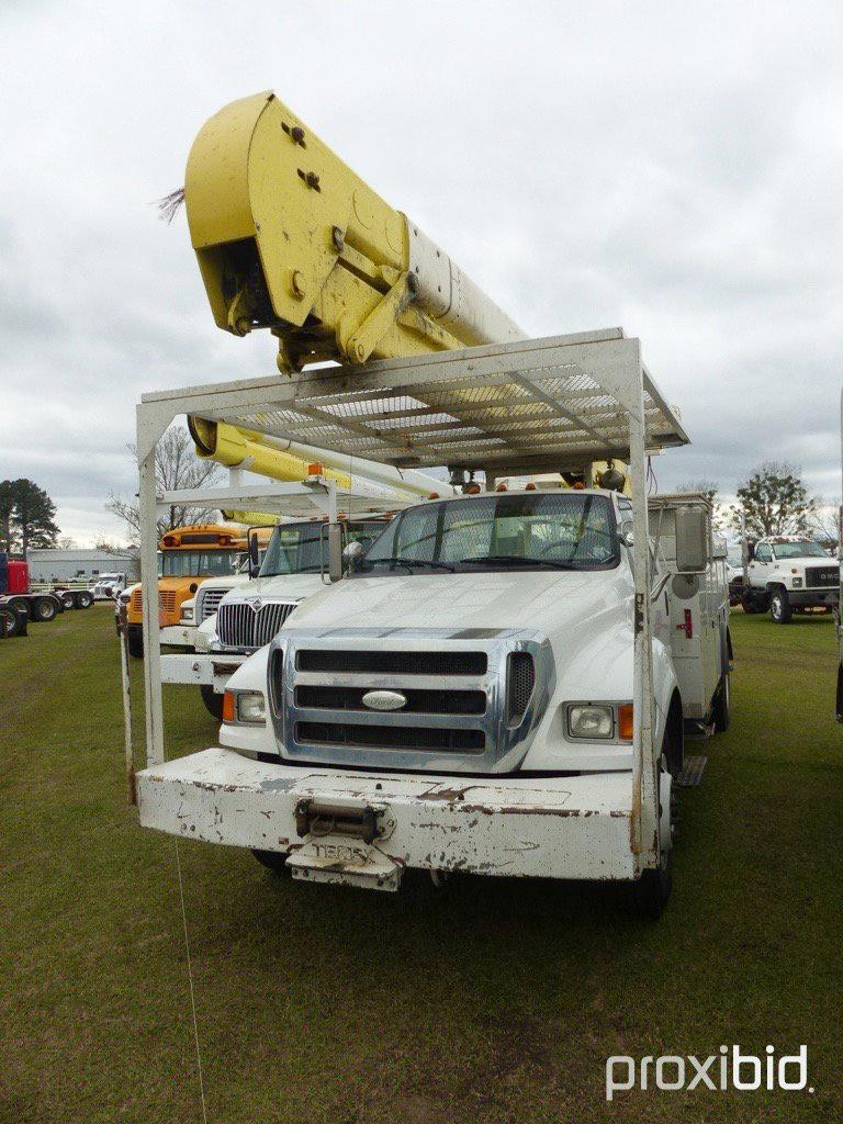 2008 Ford F750 Bucket Truck, s/n 3FRXF75W78V695229: Auto, Terex Hi Ranger,