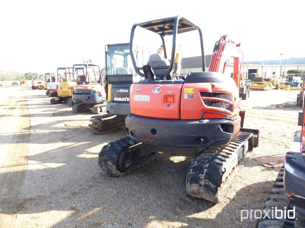 2014 Kubota U55-4RIA Mini Excavator, s/n 25146: Blade, Meter Shows 1209 hrs