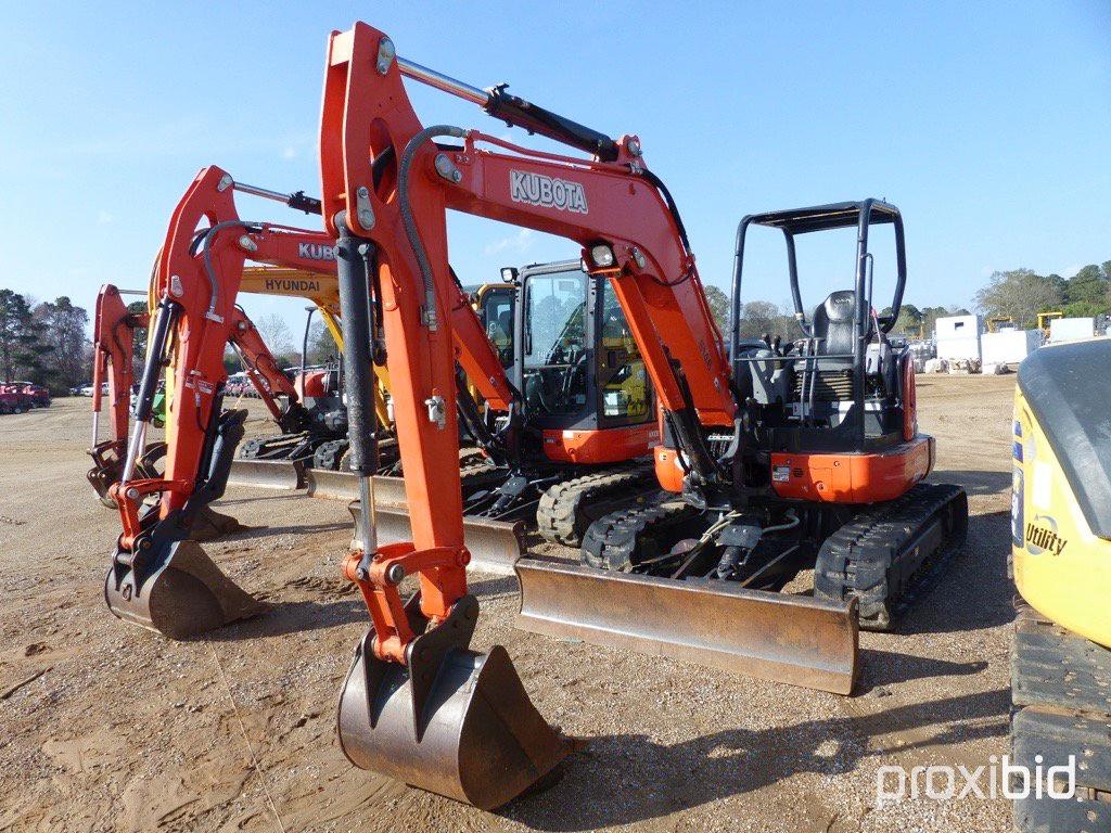 2014 Kubota U55-4RIA Mini Excavator, s/n 25146: Blade, Meter Shows 1209 hrs