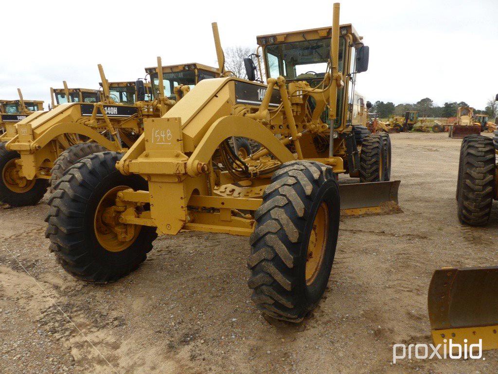 2007 Cat 140H Motor Grader, s/n APM03572: C/A, Heat, 14' Sliding Moldboard,