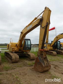 2007 John Deere 200CLC Excavator, s/n 508848: Encl. Cab, 36" GP Bkt.