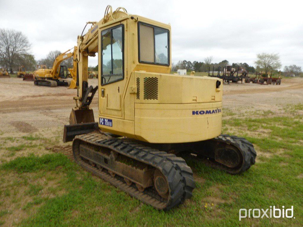 Komatsu PC75-1 Excavator, s/n 2606: Thumb, Rubber Tracks