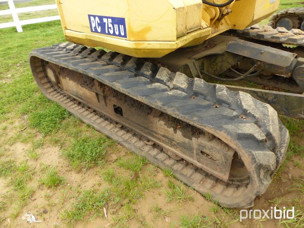 Komatsu PC75-1 Excavator, s/n 2606: Thumb, Rubber Tracks