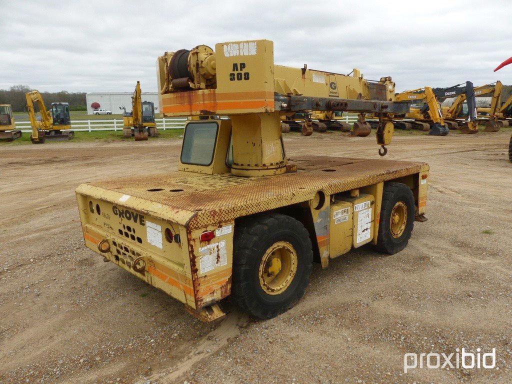 Grove AP308 Carry Deck Crane, s/n 69678: 8.5 ton