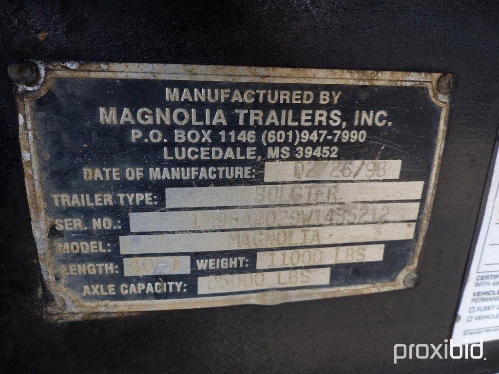 1998 Magnolia 4-bolster Log Trailer, s/n 1M9BA4029W1435212