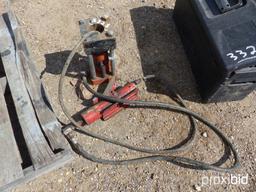 Lot consisting of 10-ton Foot-operated Hyd. Pump and Hyd. Jack (Flood Damag