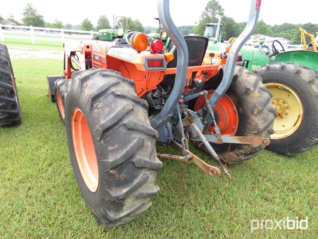 2004 Kubota L4300DT MFWD Tractor, s/n 54369: BushHog Loader w/ Bkt., Shuttl