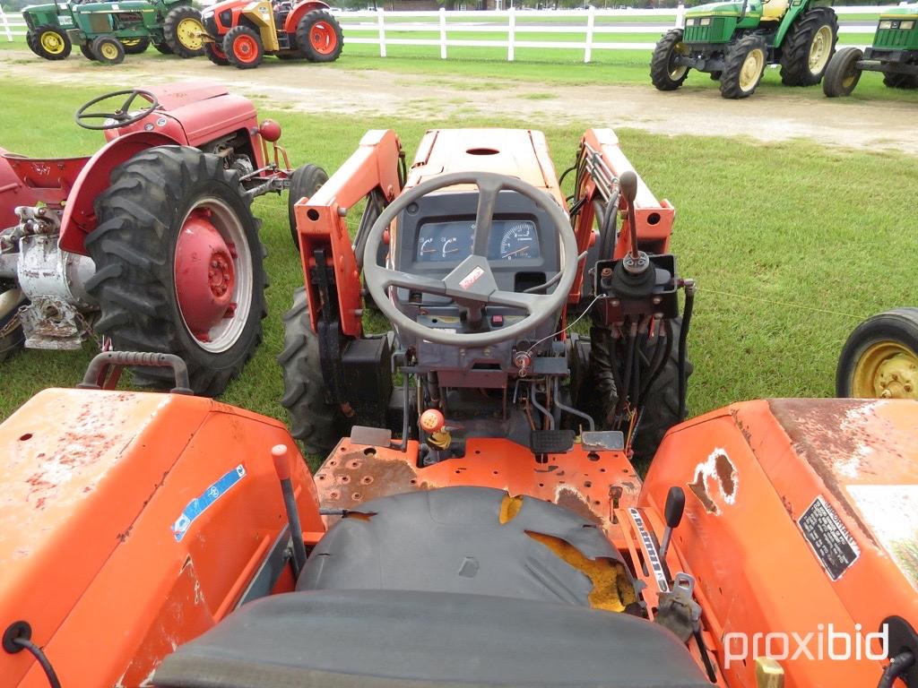 2004 Kubota L4300DT MFWD Tractor, s/n 54369: BushHog Loader w/ Bkt., Shuttl