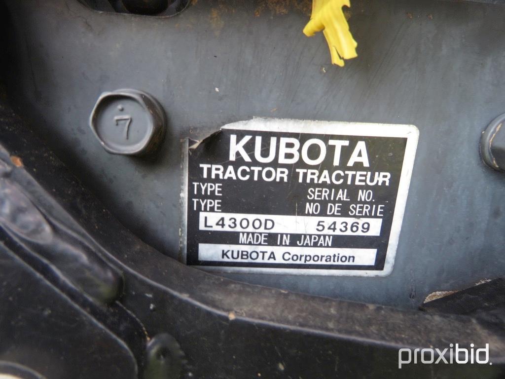 2004 Kubota L4300DT MFWD Tractor, s/n 54369: BushHog Loader w/ Bkt., Shuttl