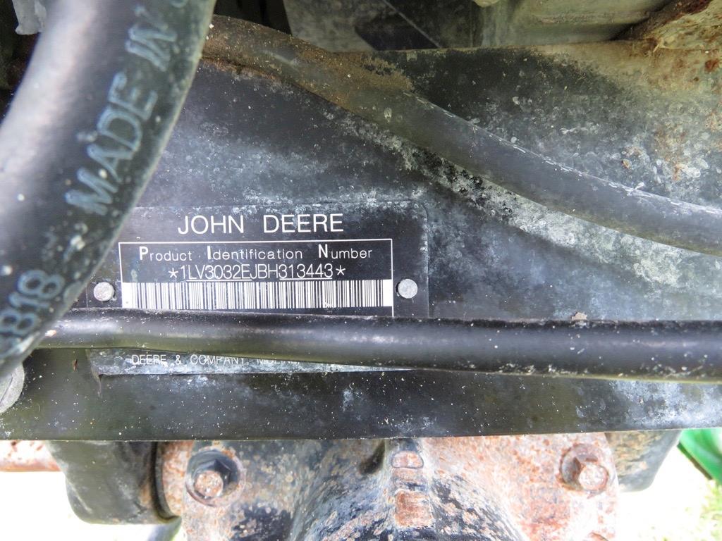 John Deere 3032E MFWD Tractor, s/n 1LV3032EJBH313443: Roll Bar, Front Loade