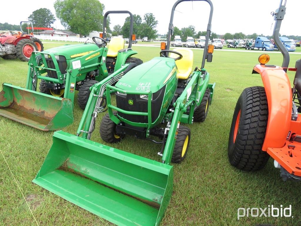 John Deere 1023E MFWD Tractor, s/n 1LV1023EJHH108469: Rollbar, JD D120 Load