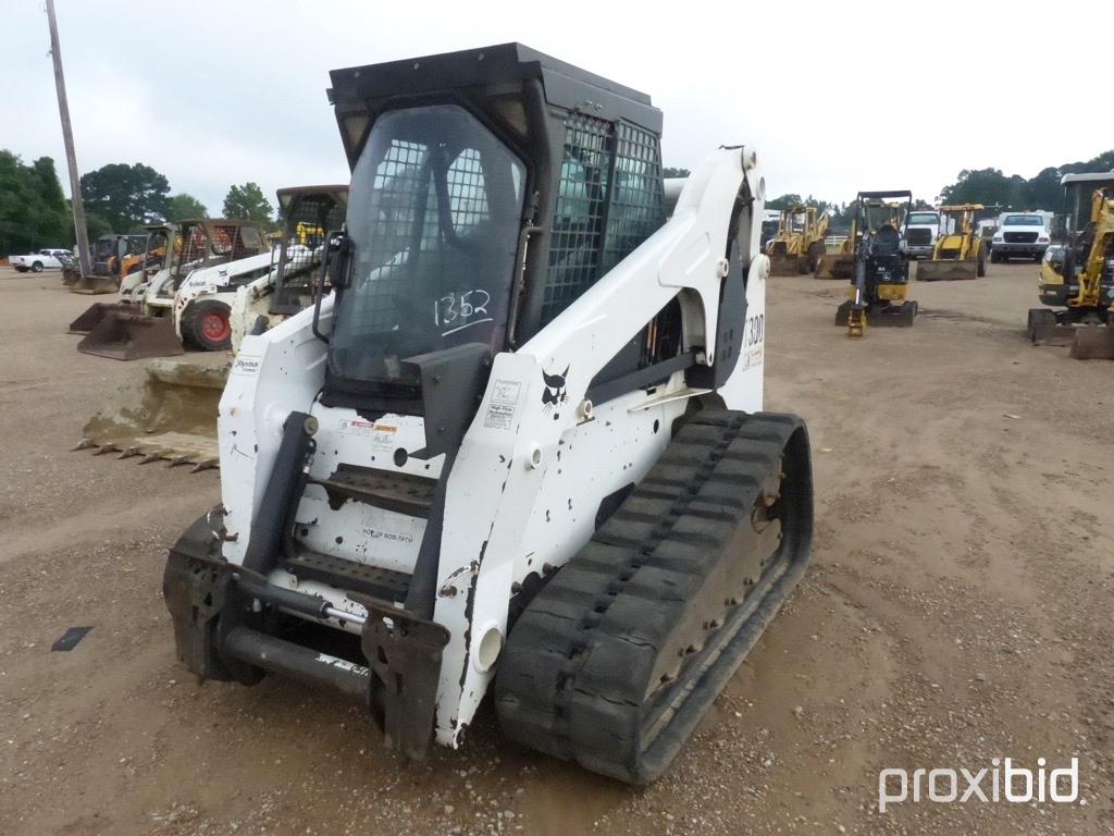 2007 Bobcat T300 Skid Steer, s/n 532015402: Encl. Cab, Rubber Tracks, Meter