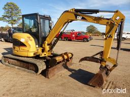 2007 Cat 304C Mini Excavator, s/n FPK01578: Encl. Cab, Manual Thumb, Push B