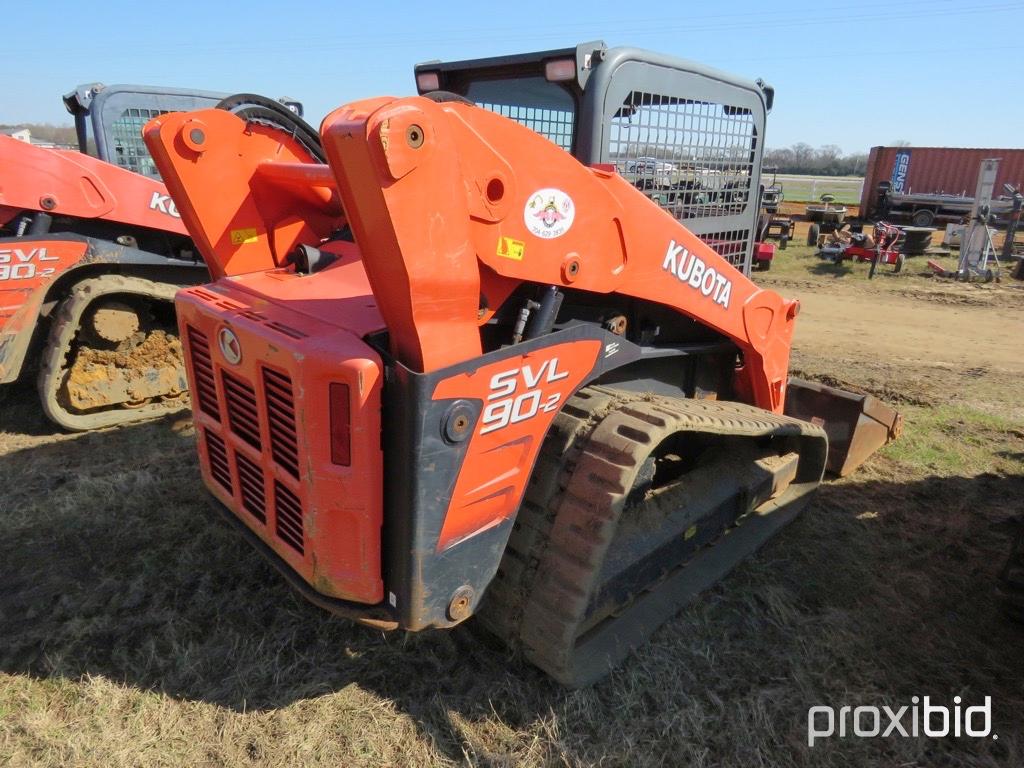 2015 Kubota SVL90-2 Skid Steer s/n 16124: Canopy 2-sp. Aux. Hydraulics Manu