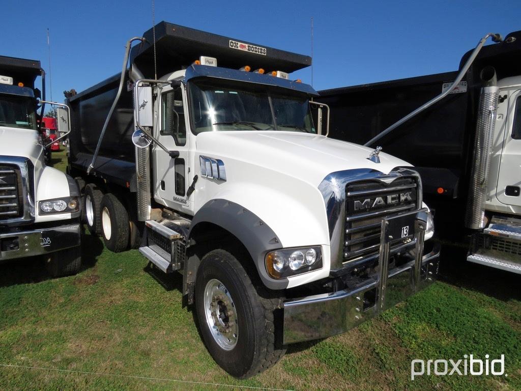 2018 Mack Granite GU713 Tri-axle Dump Truck, s/n 1M2AX07C6JM040055 (Title D