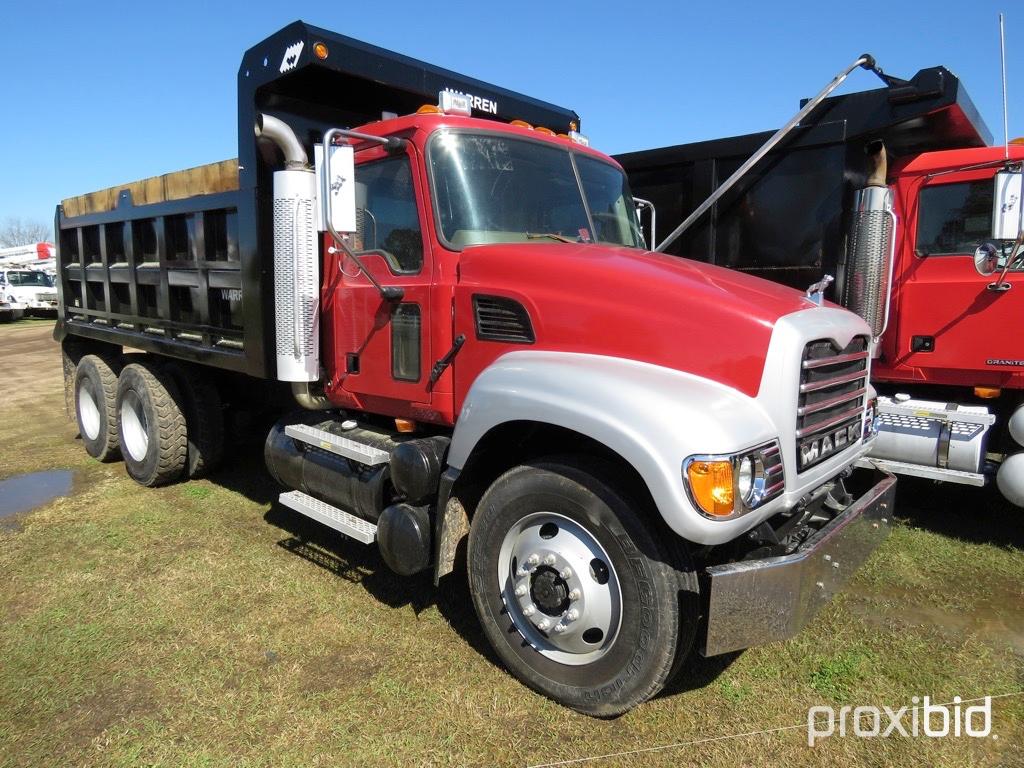 2007 Mack CV713 Dump Truck, s/n 1M1AG11Y67M060202: Maxitorque Trans., P/S,