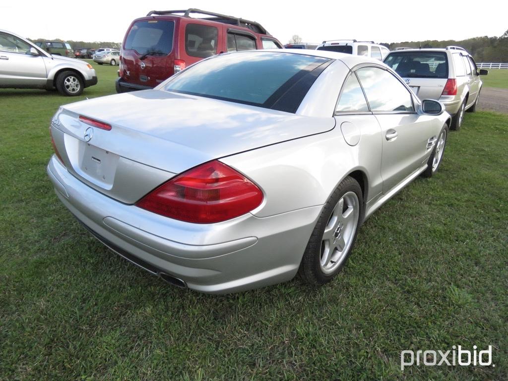 2003 Mercedes SL500 Convertible, s/n WDBSK75F13F030276: Leather, Odometer S