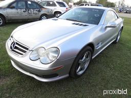 2003 Mercedes SL500 Convertible, s/n WDBSK75F13F030276: Leather, Odometer S