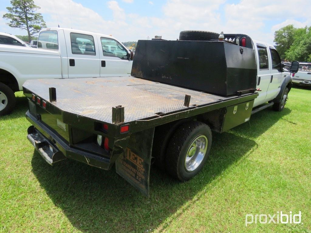 2006 Ford F550 4WD Flatbed Truck, s/n 1FDAW57P56EC84798: 4-door, Powerstrok