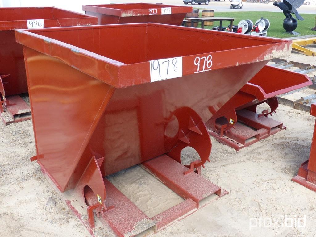 Heavy-duty 1.75 cu yd Self-dumping Hopper: 6000 lb. Cap.