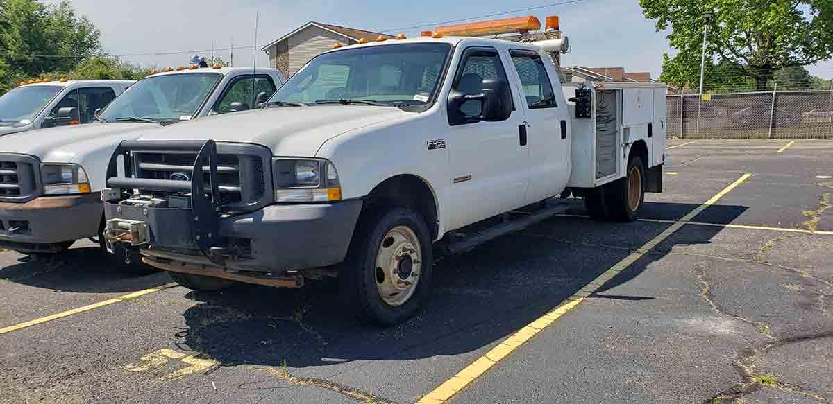 2003 Ford F450 Super-duty Truck, s/n 1FDXW47P63EC90027: 4wd, Diesel Eng., 4