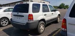 2005 Ford Escape SUV, s/n 1FMYU92Z55KE15605: 4wd, Gas Eng., 4-door, White,