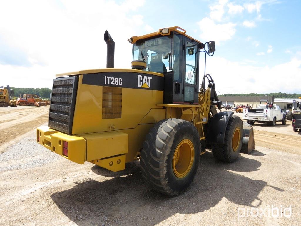 Cat IT28G Rubber-tired Loader, s/n 8CR01486: Encl. Cab, Forks & Bucket