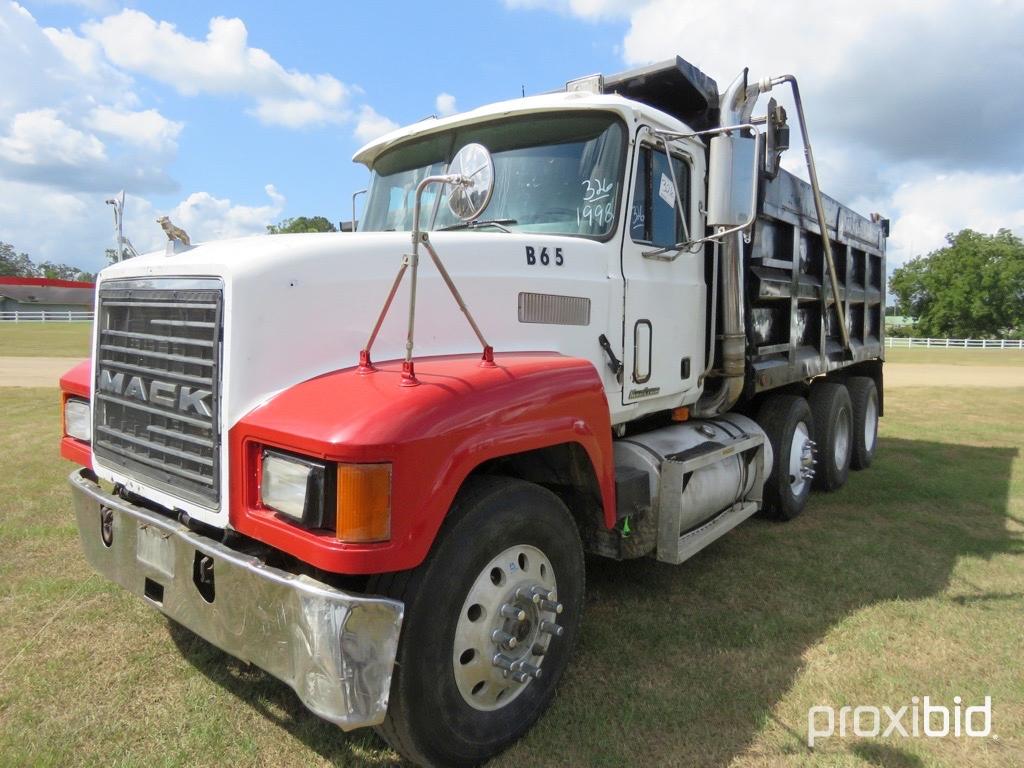 1998 Mack CH613 Tri-axle Dump Truck, s/n 1M1AA12Y7WW079067: Mack E7 330/350